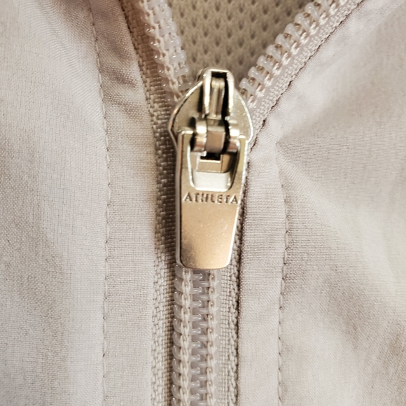 ATHLETA | XXS Gray White Bomber Jacket EUC - Picture 5 of 8